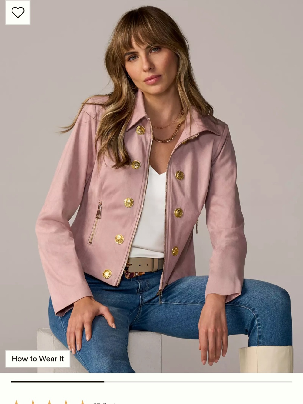 Brand new ‼️Women's Suede Blush Pink Button-Front Jacket